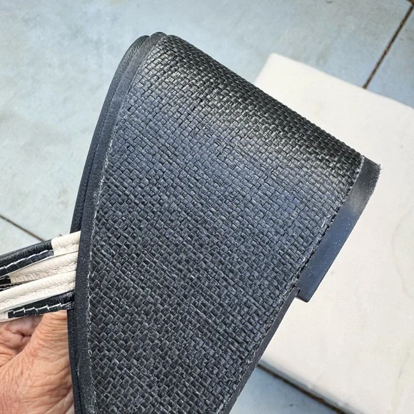 Vince Camuto Black Wedge Sandals - Picture 7 of 11